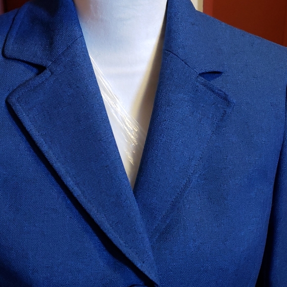 EVAN -PICONE BLUE 2-PC LINED PANTS SUIT SIZE 4 - Picture 13 of 16